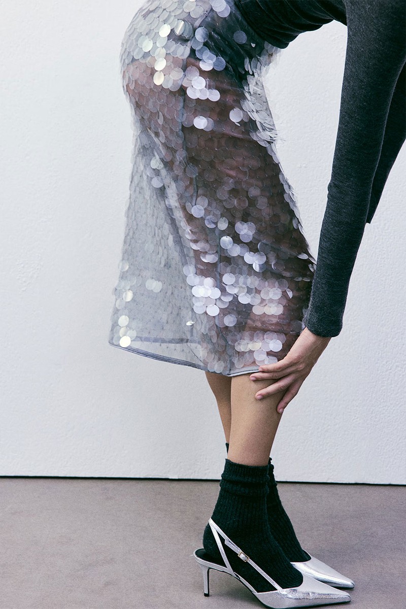 Sequined Midi Skirt from H&M
