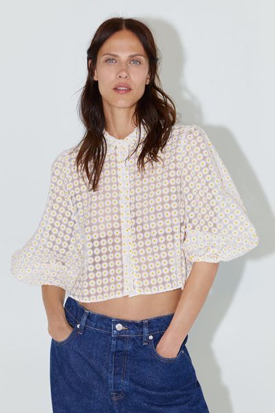 Floral Organza Blouse from Zara
