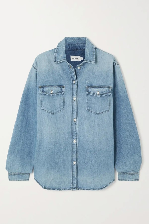 Distressed Denim Shirt from Frame