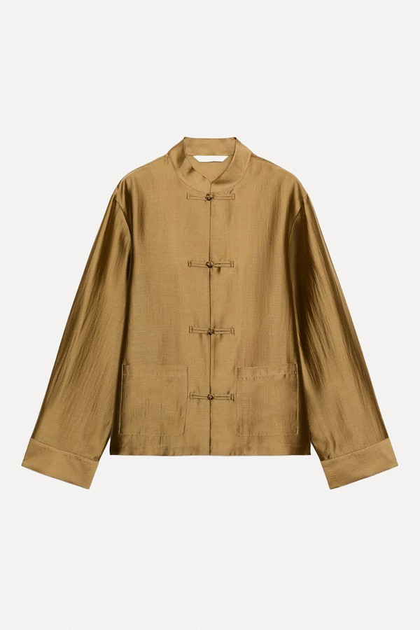 Satin Shirt With Fireman Clasps