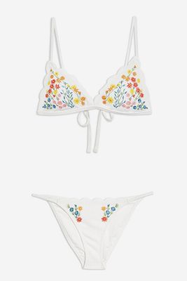 Ditsy Embroidered Bikini from Topshop