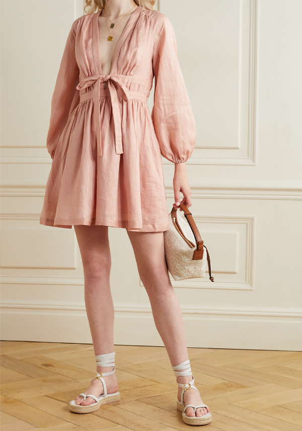 Cassia Linen-Voile Mini Dress from Zimmermann