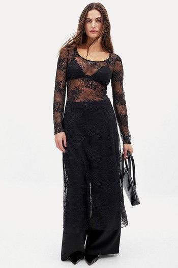 Long Sleeve Lace Maxi Dress from NA-KD