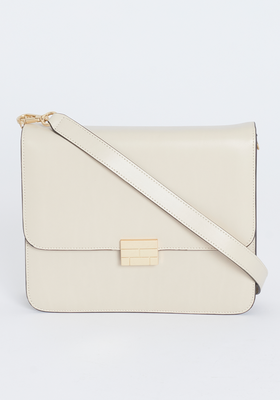 Leather Flap Bag With Gold Clasp from Frame