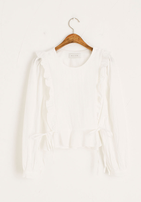 Noma Frill Crop Blouse from Olive