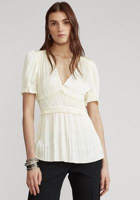 Pleated Satin Blouse, £140 (was £175)