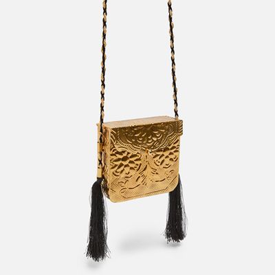 Special Edition Embossed Gold Handbag from Zara