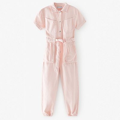 Pink Twill Jumpsuit