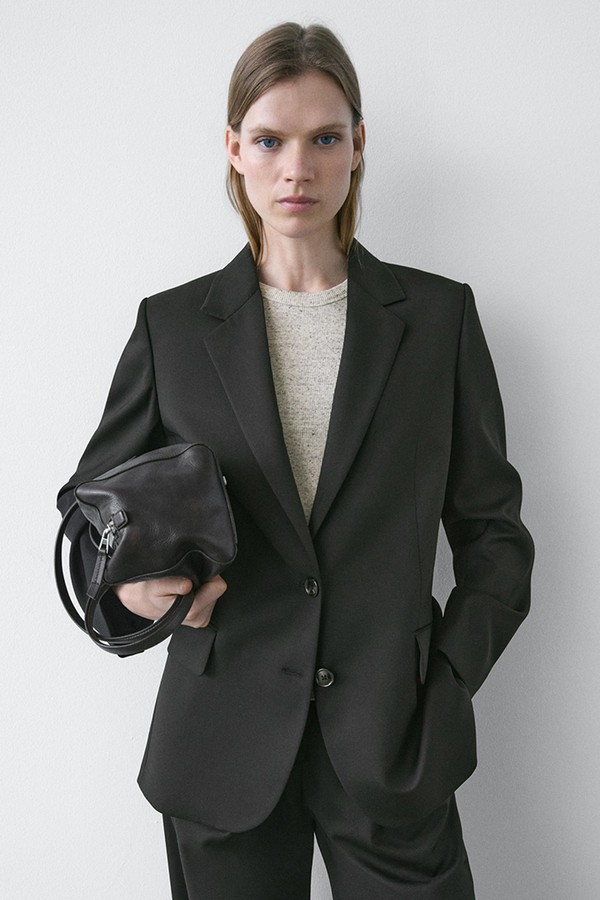 Extra Fine Two-Button Wool Blazer from Massimo Dutti