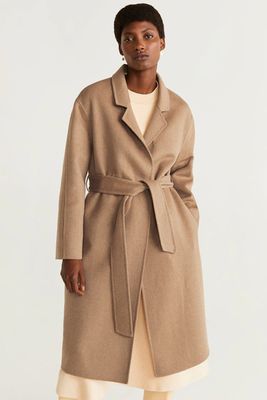 Belted Wool Coat from Mango
