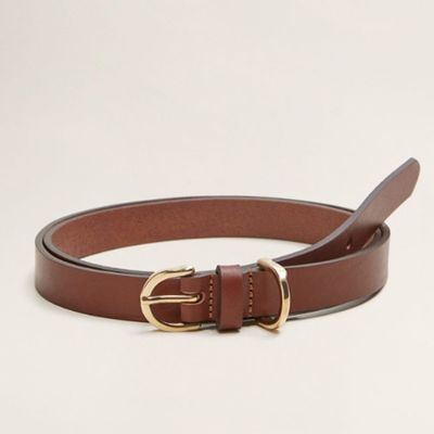 Buckle Leather Belt from Mango