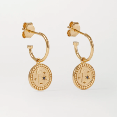 Amulet Strength Gold-Plated Sapphire Earrings from Meadowlark
