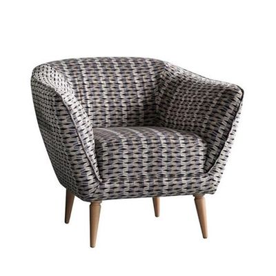 Matthew Tub Chair In Grey Pattern from Perch & Parrow