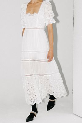 Floral Embroidered Midi Dress from Self-Portrait