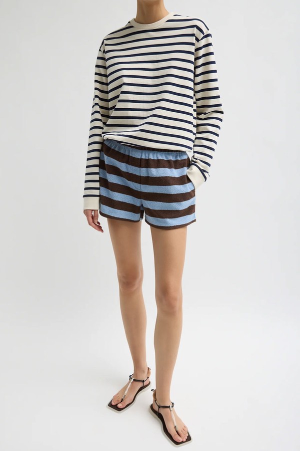 Bonded Dry Loop Terry Shorts from Tibi