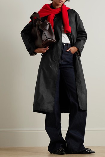 Dorothy Cotton-Corduroy Trimmed Waxed-Cotton Coat from BARBOUR X ALEXACHUNG