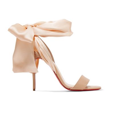 Sandale Du Desert 100 Leather And Satin Sandals from Christian Louboutin