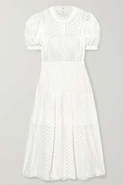 Broderie Anglaise Cotton Midi Dress from Self-Portrait