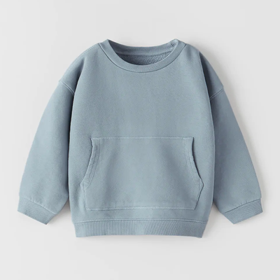 Plain Sweatshirt With Pocket 