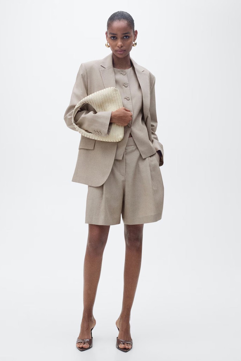 Striped Suit Bermuda Shorts from Mango