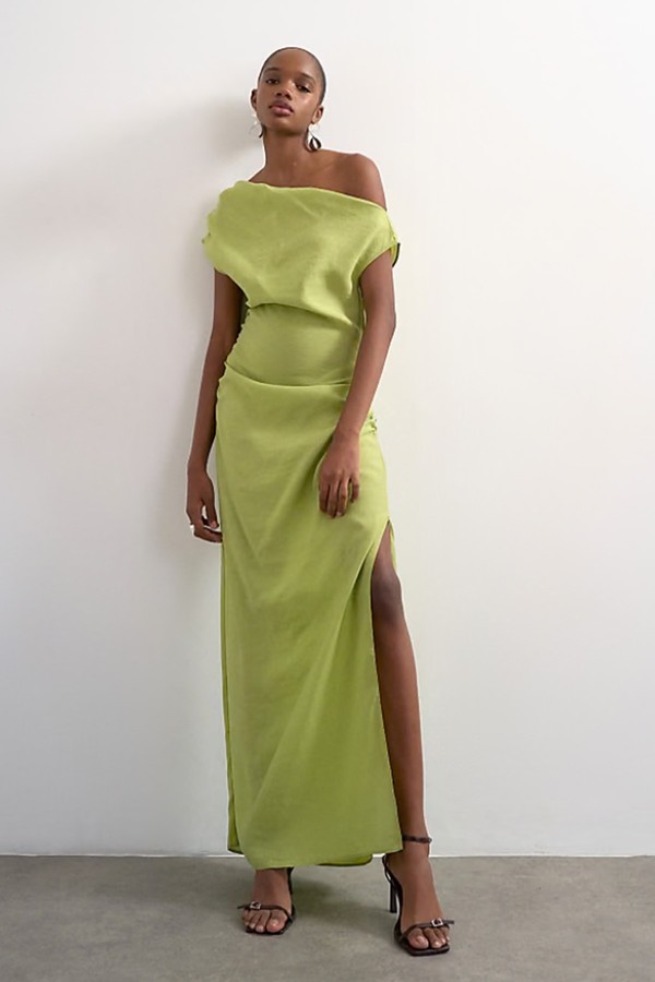 Grown On Shoulder Midi Dress from Topshop