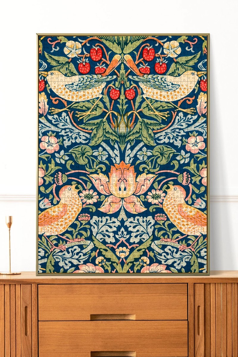Retro Strawberry Pattern Wooden Puzzle from HcWoodcutPainting