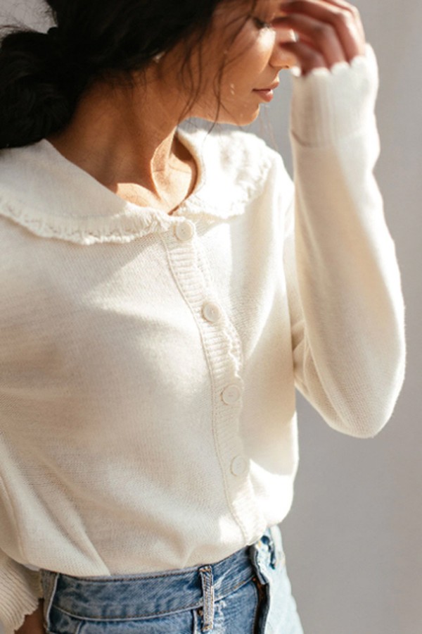 Crochet Collar Cardigan from Olive Clothing