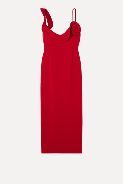 Appliquéd Stretch-Wool Crepe Midi Dress from MAGDA BUTRYM