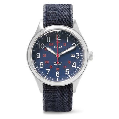 Waterbury United Stainless Steel & Stonewashed Canvas Watch from Timex