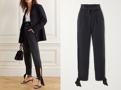 + NET SUSTAIN Avalon Tie-Detailed Tencel Tapered Pants from Reformation
