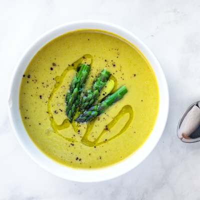 One-Pot Asparagus & White Bean Soup