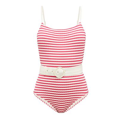 The Nina Belted Striped Swimsuit from Solid & Striped