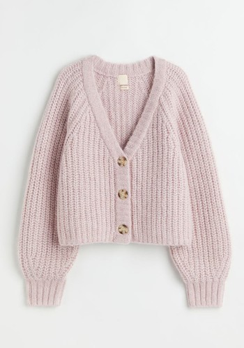 Rib-Knit Wool-Blend Cardigan from H&M