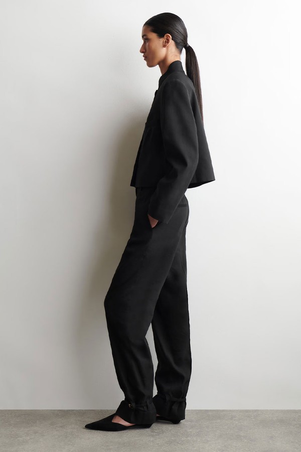 Linen Straight-Leg Trousers