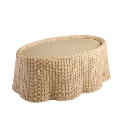 The Rattan Ripples Ottoman from Soane