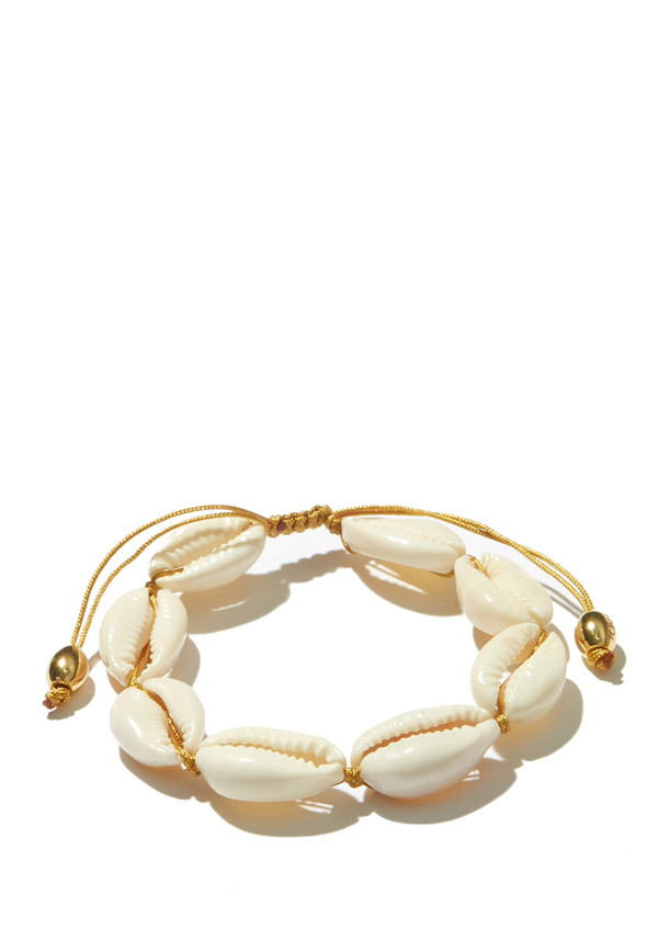 Puka Shell & 24kt Gold-Plated Bracelet from Tohum