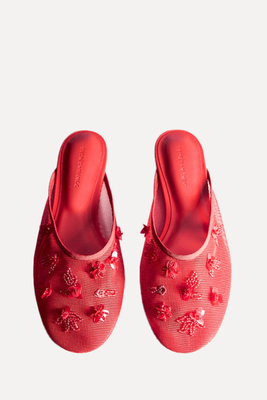 Mesh Beaded Shoes from Mango