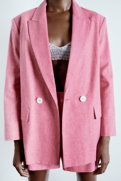 Rustic Straight Blazer from Zara