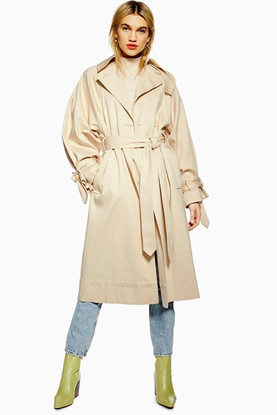 Ultimate Cream Trench Coat from Topshop