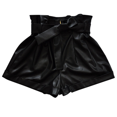 Black Faux Leather Shorts, €95 | Atros