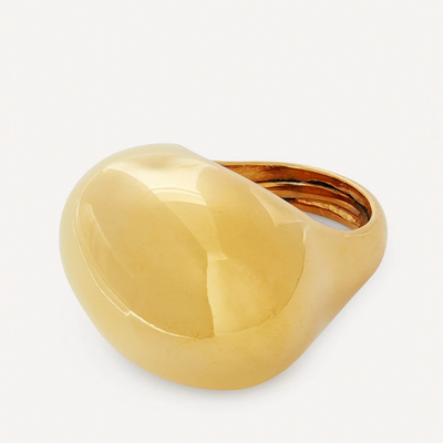 Gold-Plated Large Dome Ring from Kenneth Jay Lane 