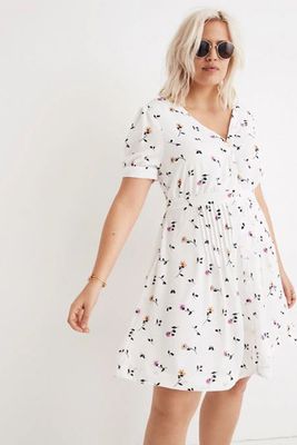 Daylily Pintuck Dress in Sweet Blossoms