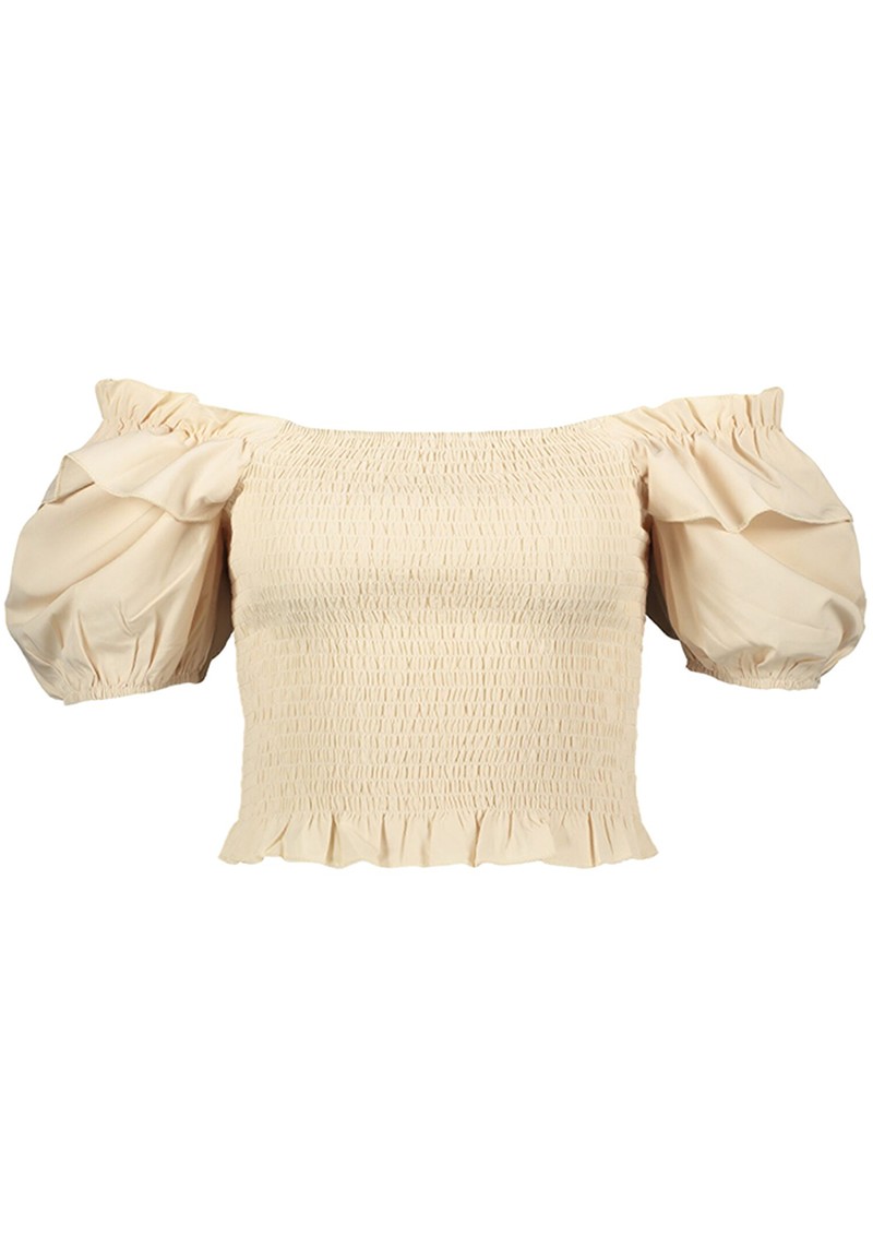 Smocked Cropped Top