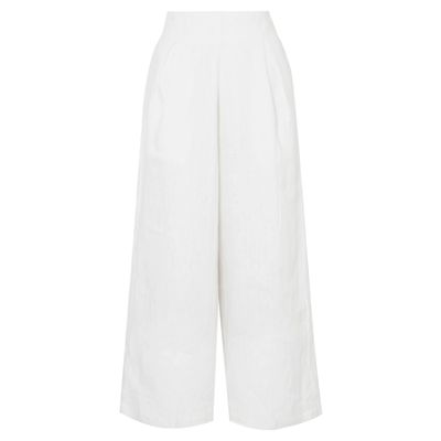 Meridian Cropped Linen Wide-Leg Pants from Faithfull The Brand