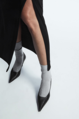Ribbed Lurex Socks from COS