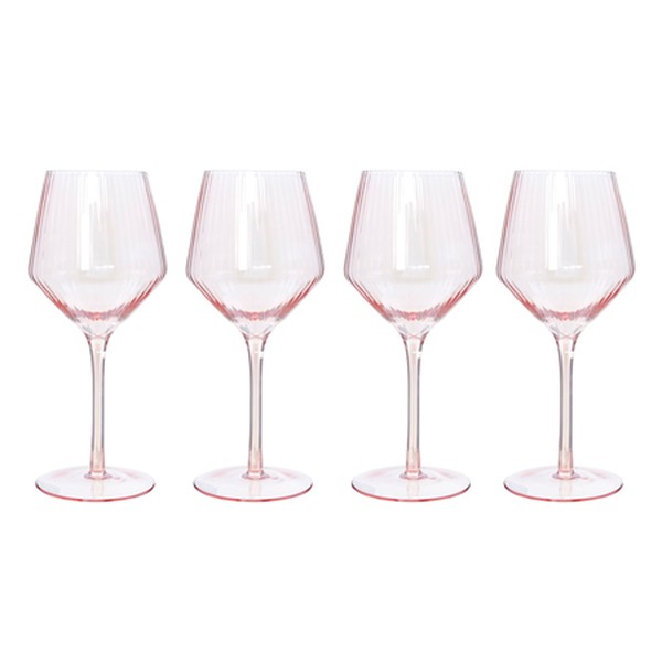 Four Pack Blush Optic Wine Glasses