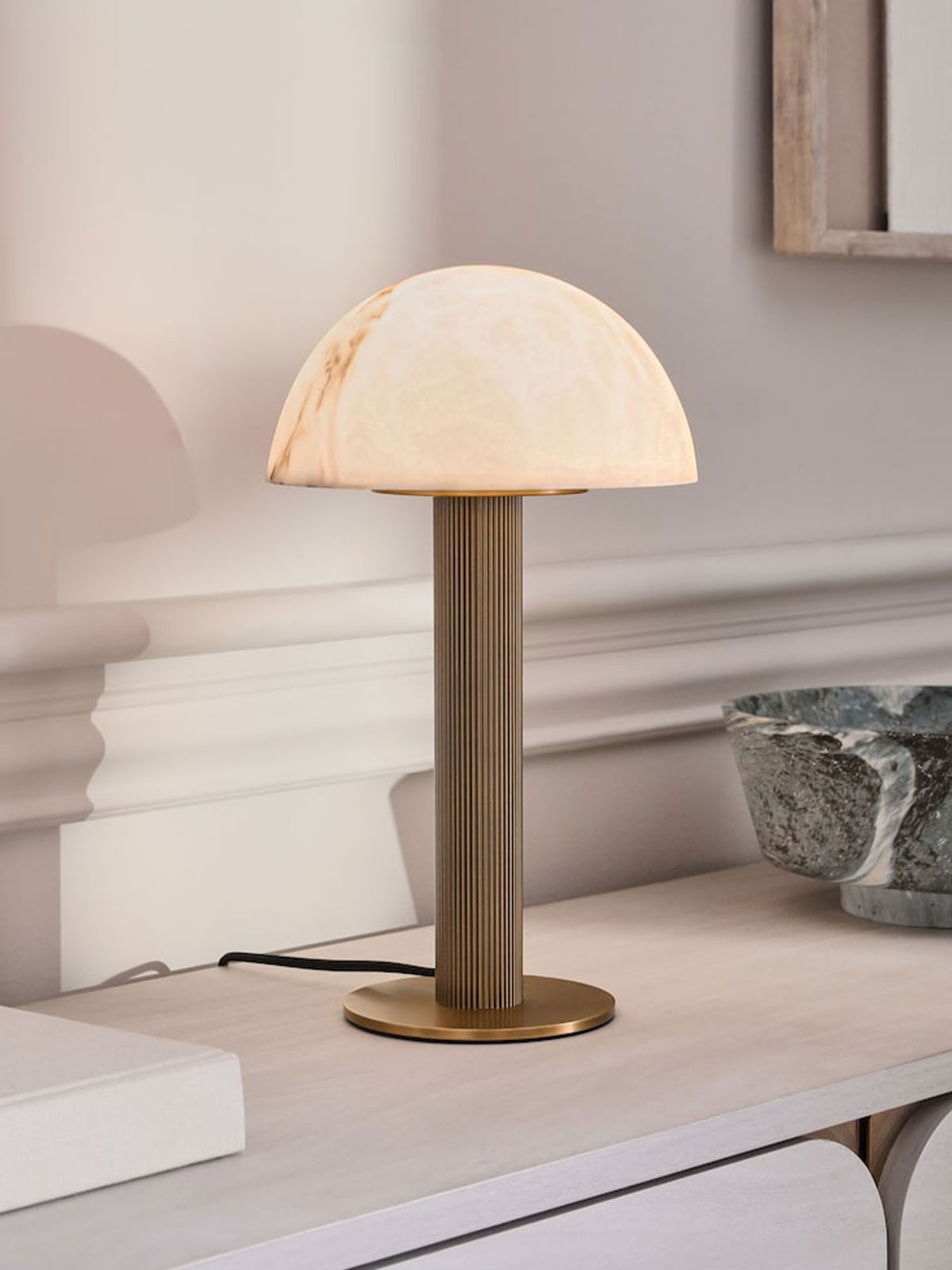 Brass Ebro Domed Table Lamp