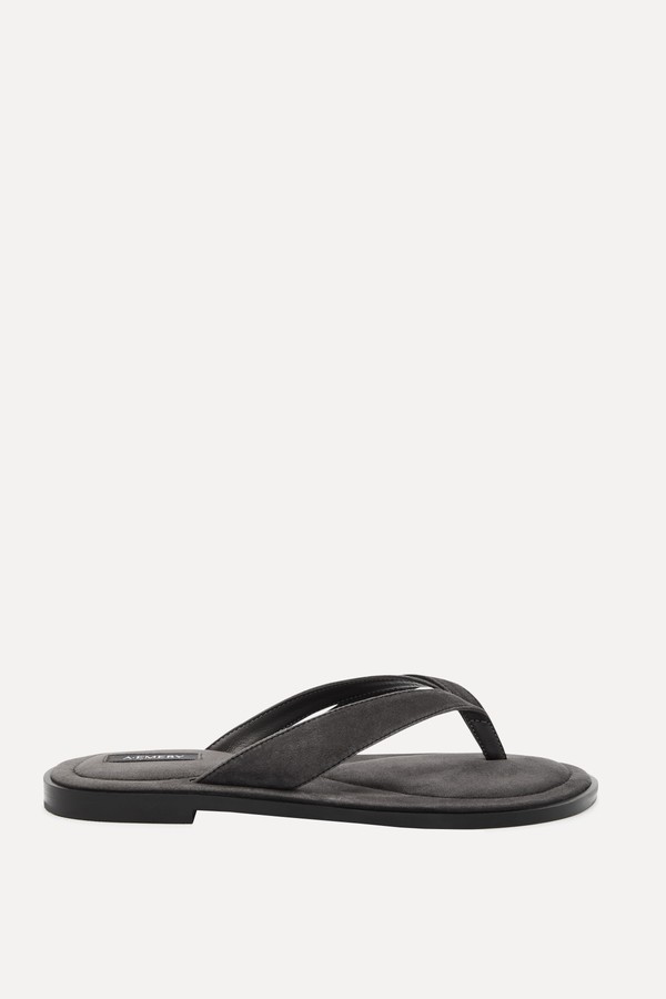 Morgan Suede Flip Flops from A. Emery