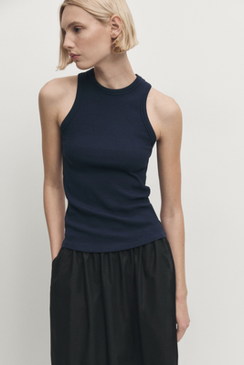 Ribbed Halter Top from Massimo Dutti