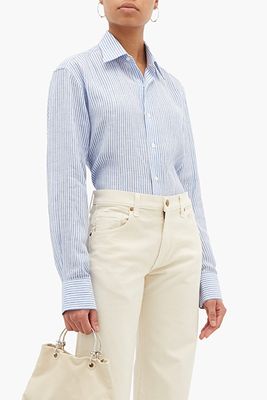 Jermyn Bengal-Stripe Linen Shirt from Emma Willis